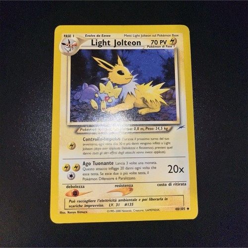 Carta pokémon light jolteon - carta,