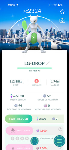 Mewtwo shiny sfondo tokyo - shiny, |