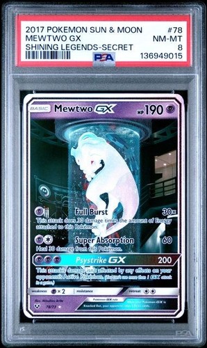 Carta pokemon psa mewtwo - pokemon,