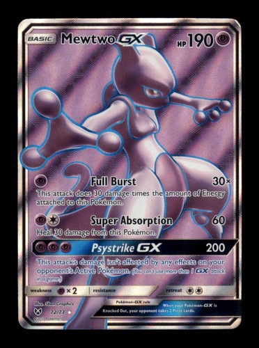 Mewtwo ultra rare - gx, 72/73