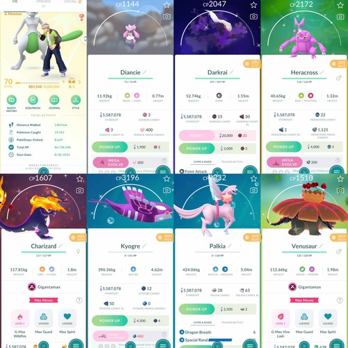 Pokemon acc lvl 204 - go,