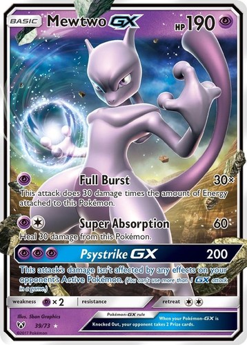 Mewtwo 73 pokemon - mewtwo, gx