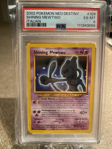 Shining mewtwo italiano - psa, 6